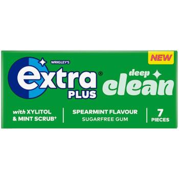 Extra Plus Deep Clean Sugarfree Chewing Gum 7 Pieces (16 x 1pk)