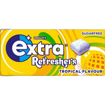Extra Refreshers Chewing Gum Sugar Free Tropical x7 Pieces (16 x 7pk)