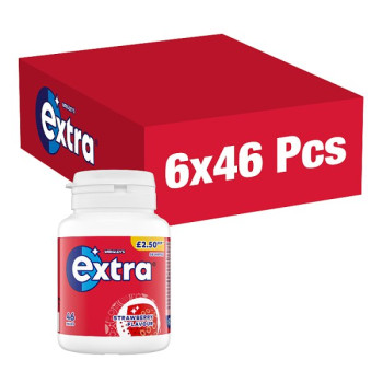 Extra Strawberry Flavour Sugarfree Chewing Gum Bottle £2.50 PMP 46 Pieces (144 x 46pk) Extra Strawberry Flavour Sugarfree Chewing Gum Bottle £2.50 PMP 46 Pieces (144 x 46pk)