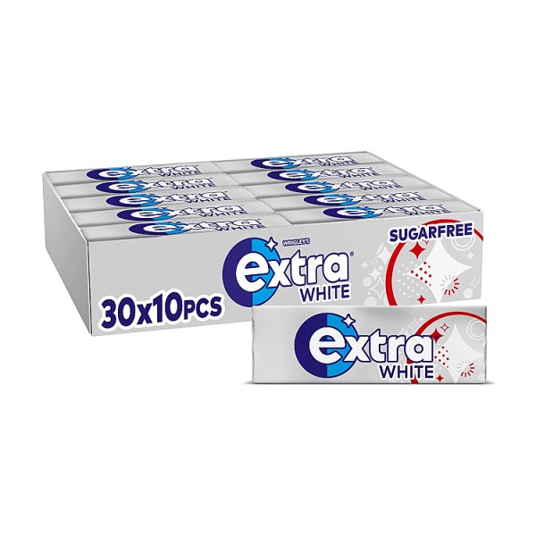 Extra White Chewing Gum Sugar Free x10 Pieces (30 x 10pk)