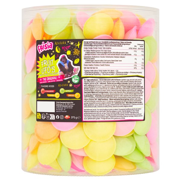Frisia Fruit Ufo's with Fruit Flavour 375g (1 x 375g)