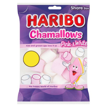 HARIBO Chamallows Marshmallows Pink & White Sharing Bag 140g (12 x 140g) HARIBO Chamallows Marshmallows Pink & White Sharing Bag 140g (12 x 140g)