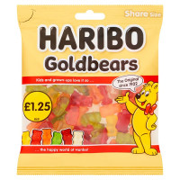 HARIBO Goldbears Jelly Fruit Flavour Sweets Sharing Bag 140g (12 x 140g)