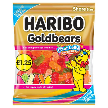 HARIBO Limited Edition Goldbears Fruit Lolly Favourites 140g (12 x 140g)