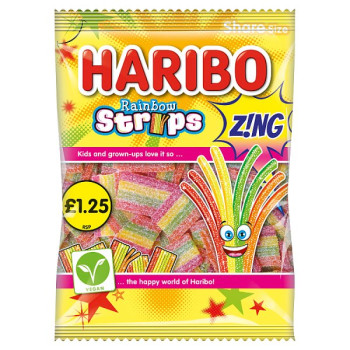 HARIBO Rainbow Strips Zing 130g (12 x 130g)