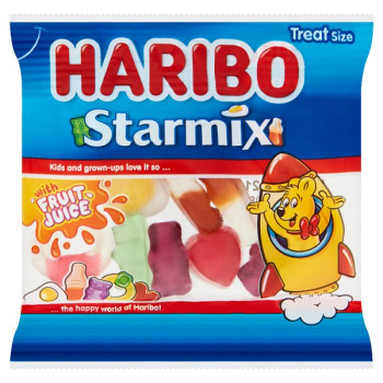 HARIBO Starmix Fruit & Cola Flavour Jelly & Foam Sweets Fun Size Bag 16g (100 x 16g)