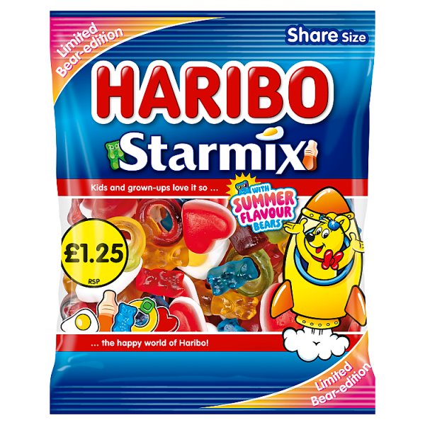 HARIBO Starmix Fruit & Cola Flavour Jelly & Foam Sweets Sharing Bag 140g (12 x 140g)