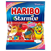 HARIBO Starmix Fruit & Cola Flavour Jelly & Foam Sweets Sharing Bag 160g (12 x 160g)