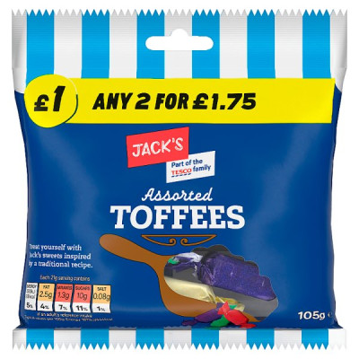 Jack's Assorted Toffees 105g (12 x 105g)