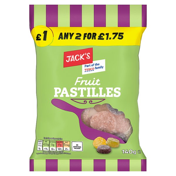 Jack's Fruit Pastilles 140g (10 x 140g) Jack's Fruit Pastilles 140g (10 x 140g)