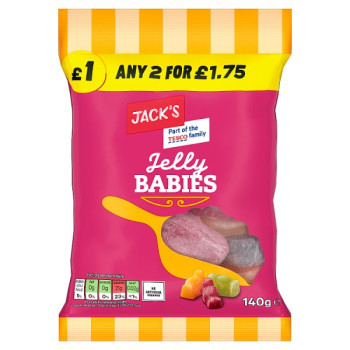 Jack's Jelly Babies 140g (10 x 140g)
