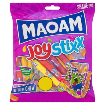 MAOAM Joystixx Fruit & Cola Flavour Chewy Sweets Sharing Bag 140g (14 x 140g)