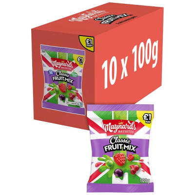 Maynards Bassetts Classic Fruit Mix Jelly 100g (10 x 110g) Maynards Bassetts Classic Fruit Mix Jelly 100g (10 x 110g)