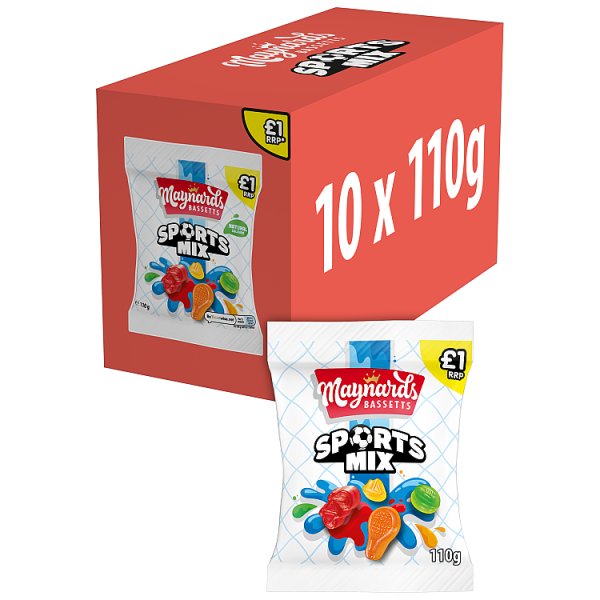 Maynards Bassetts Sports Mix Candy 110g (10 x 110g)