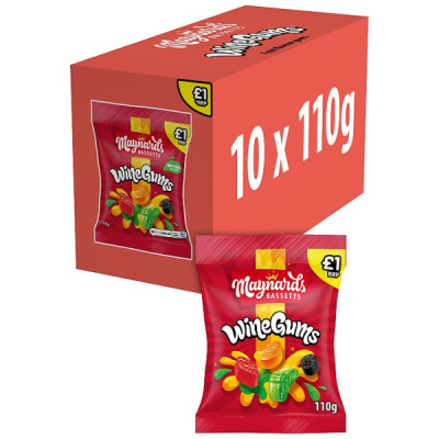 Maynards Bassetts Wine Gums Candy 110g (10 x 110g)