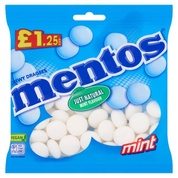 Mentos Chewy Dragees Mint Flavour 135g (12 x 135g)
