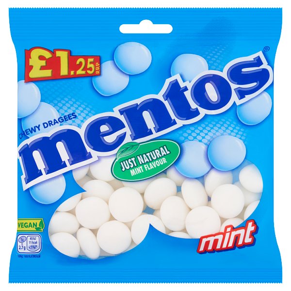 Mentos Chewy Dragees Mint Flavour 135g (12 x 135g)