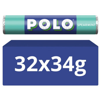 POLO® Spearmint Mint Tube 34g (32 x 36g)