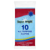 Super Bright 10 All Purpose Cloths (10 x 10pk)
