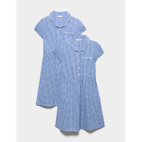 2 Pack Cotton Rich Gingham Dresses (2-14 Yrs)