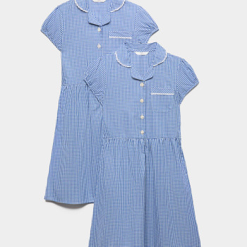 2 Pack Cotton Rich Gingham Dresses (2-14 Yrs)