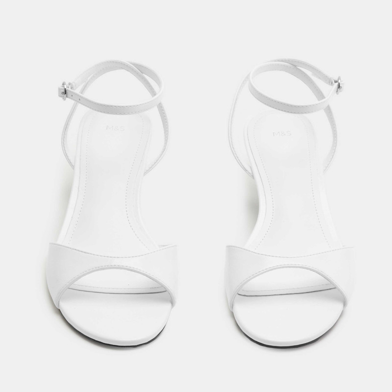 M&S Ankle Strap Kitten Heel Peep Toe Sandals