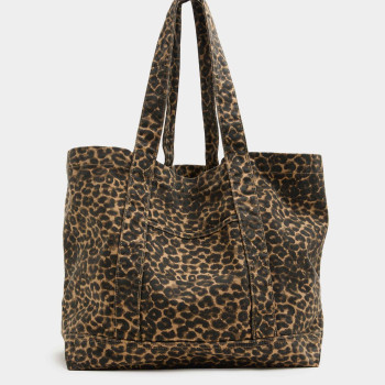 M&S Canvas Leopard Print Tote Bag