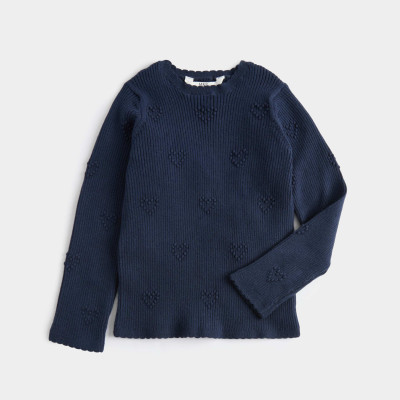 Heart Textured Knitted Top (2-10 Years)
