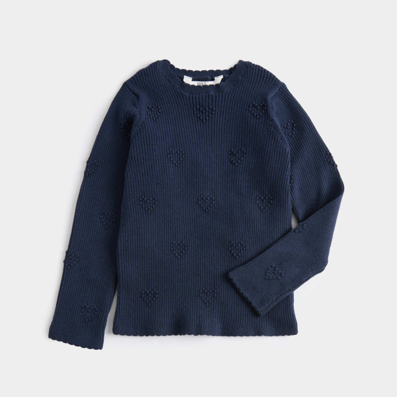 Heart Textured Knitted Top (2-10 Years)