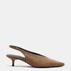 M&S Kitten Heel Pointed Slingback Shoes