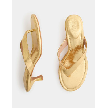 M&S Kitten Heel Toe Post Sandals