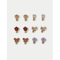 Pretty Motif Clip On 6 Pack Earring