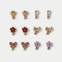 Pretty Motif Clip On 6 Pack Earring
