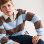 Pure Cotton Striped Rugby Sweatshirt (6-16 Yrs)
