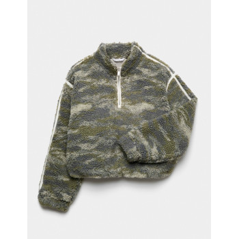 Quarter Zip Borg Fleece Sweatshirt (6-16 Yrs)