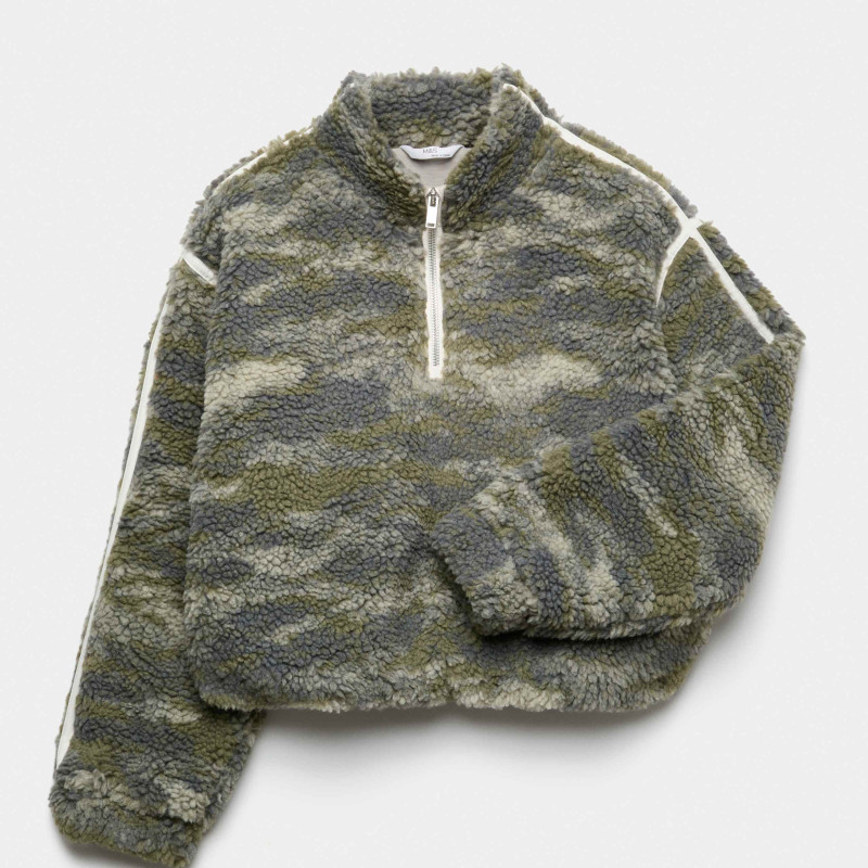 Quarter Zip Borg Fleece Sweatshirt (6-16 Yrs)
