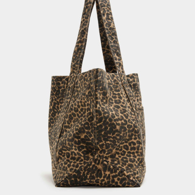 M&S Canvas Leopard Print Tote Bag