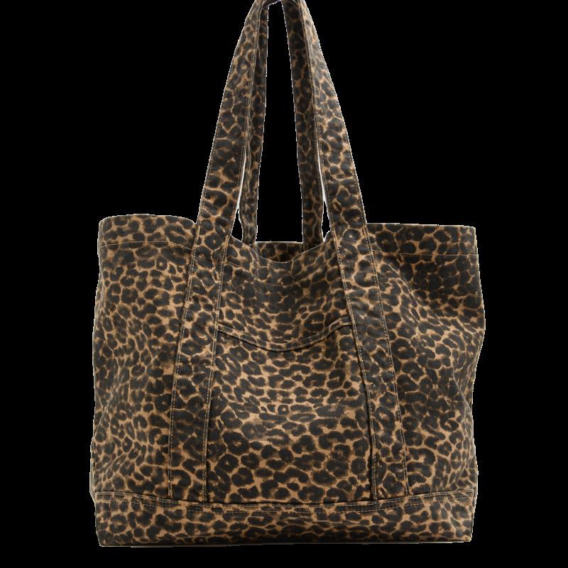 M&S Canvas Leopard Print Tote Bag