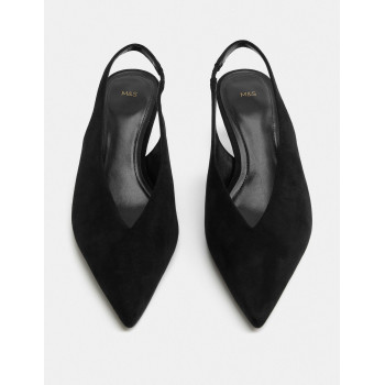 M&S Kitten Heel Pointed Slingback Shoes M&S Kitten Heel Pointed Slingback Shoes