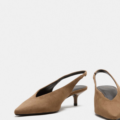 M&S Kitten Heel Pointed Slingback Shoes