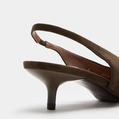 M&S Kitten Heel Pointed Slingback Shoes