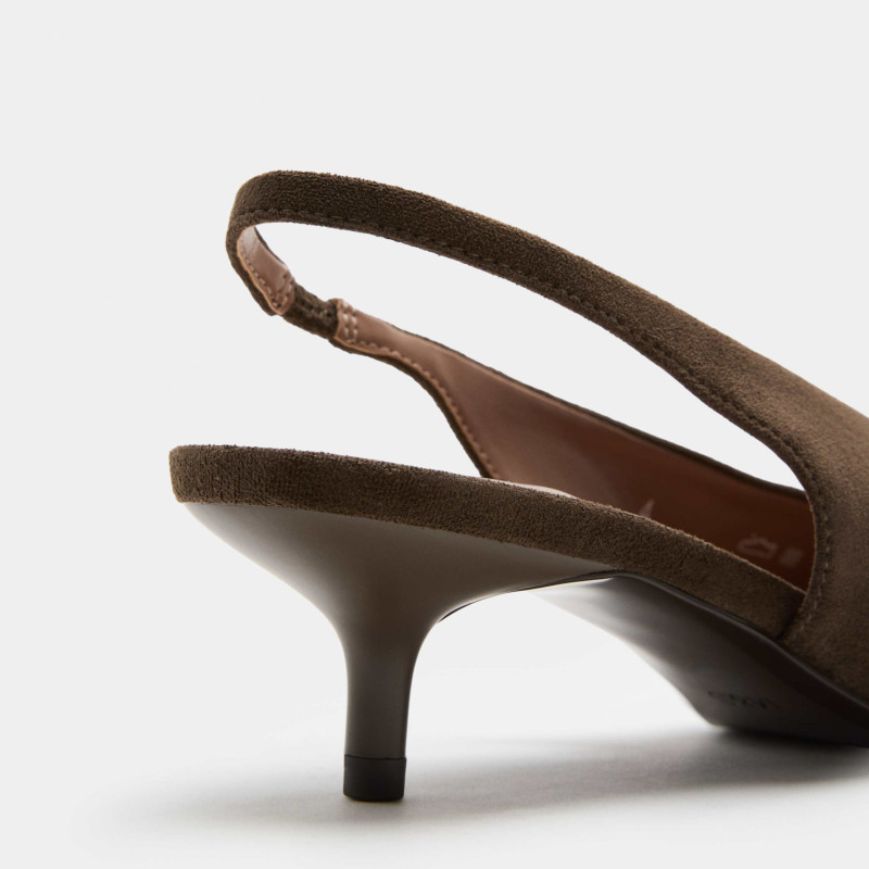 M&S Kitten Heel Pointed Slingback Shoes