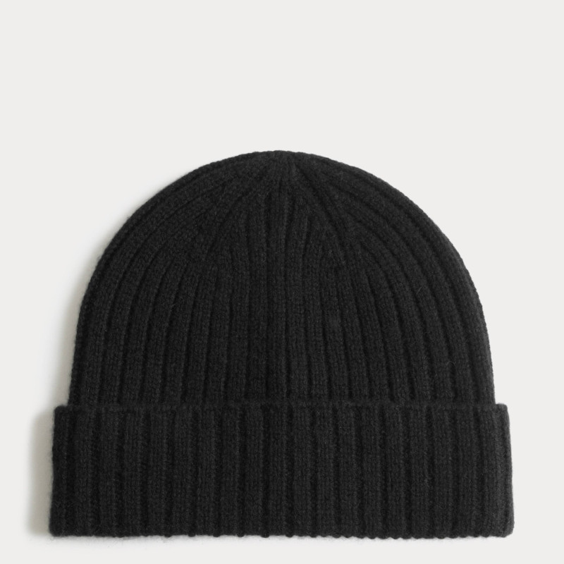 Pure Cashmere Knitted Beanie Hat