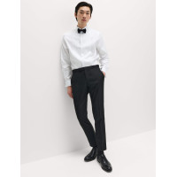 Regular Fit Cotton Dress Shirt with Bow Tie