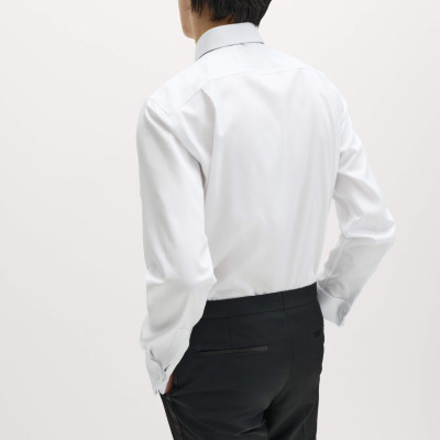 Regular Fit Cotton Dress Shirt with Bow Tie Regular Fit Cotton Dress Shirt with Bow Tie