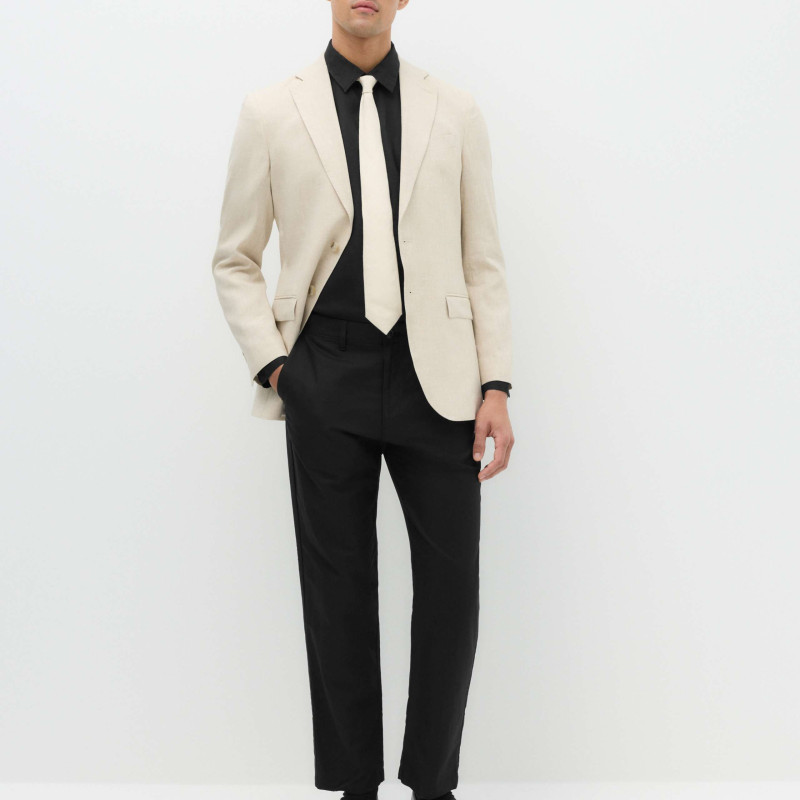 Regular Fit Linen Blend Chinos