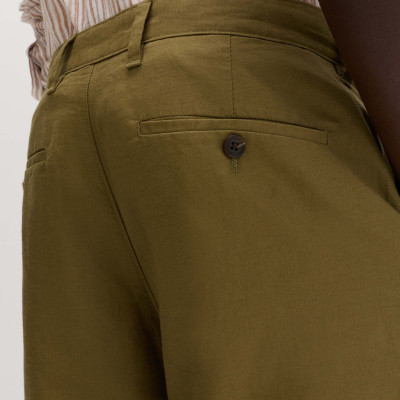 Regular Fit Linen Blend Chinos