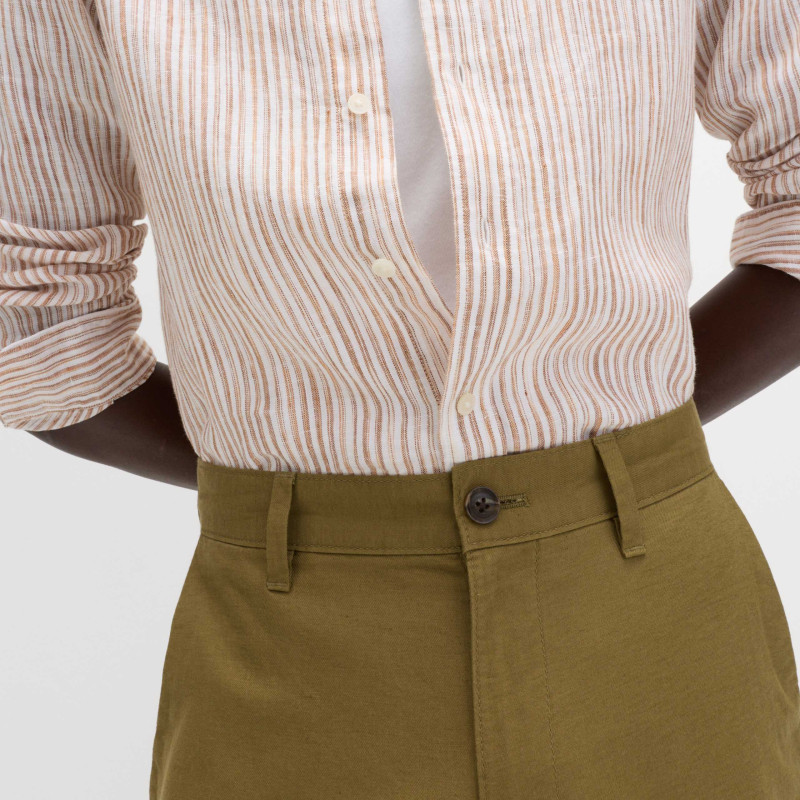 Regular Fit Linen Blend Chinos