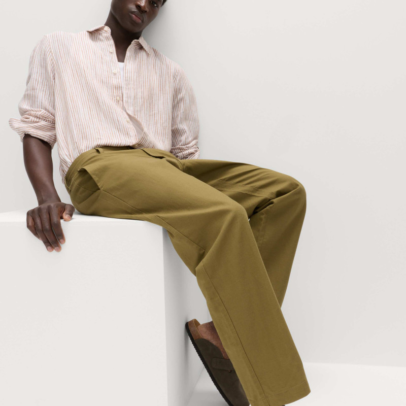 Regular Fit Linen Blend Chinos