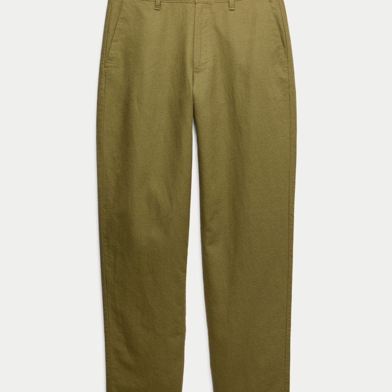 Regular Fit Linen Blend Chinos